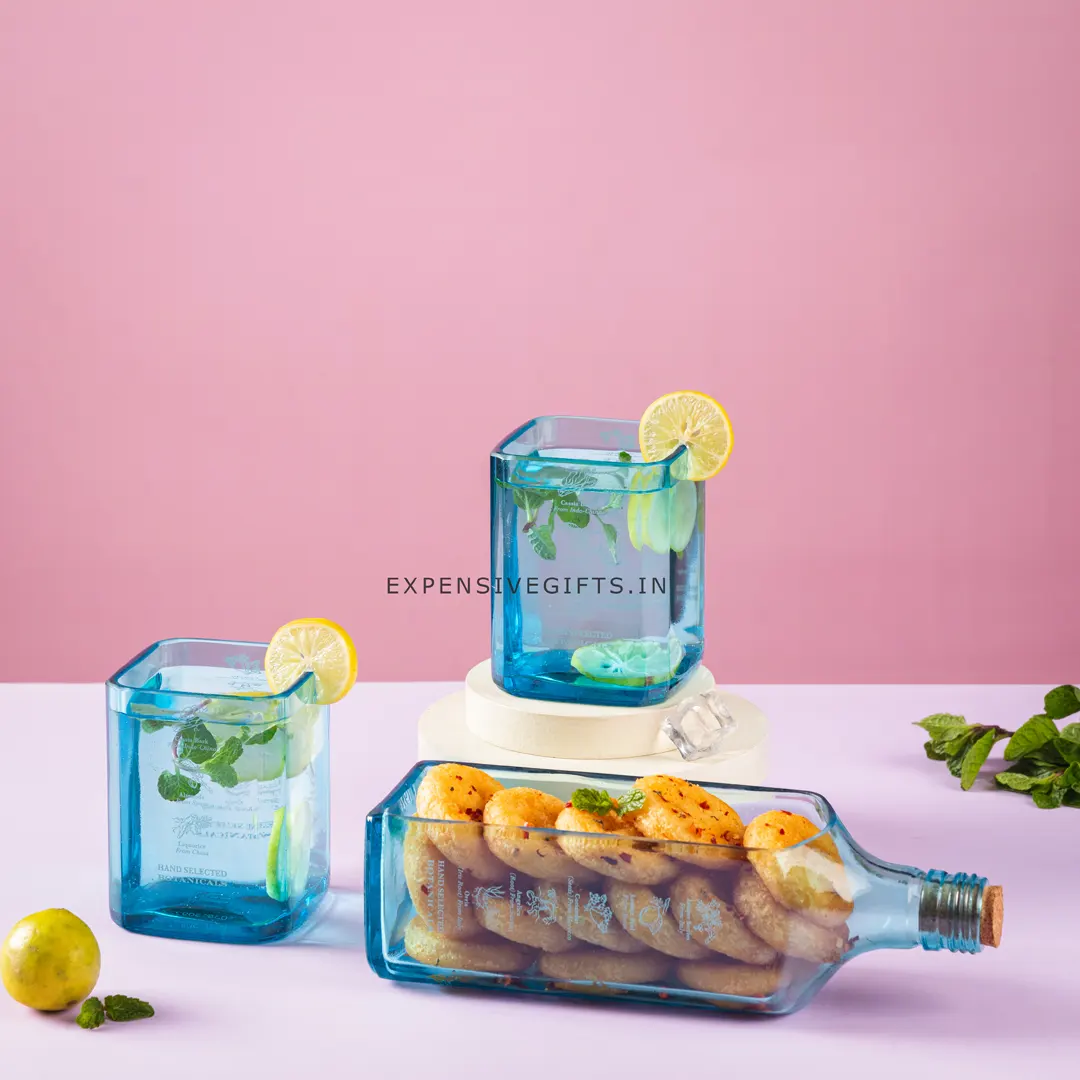 Bombay Sapphire Platter With Glasses